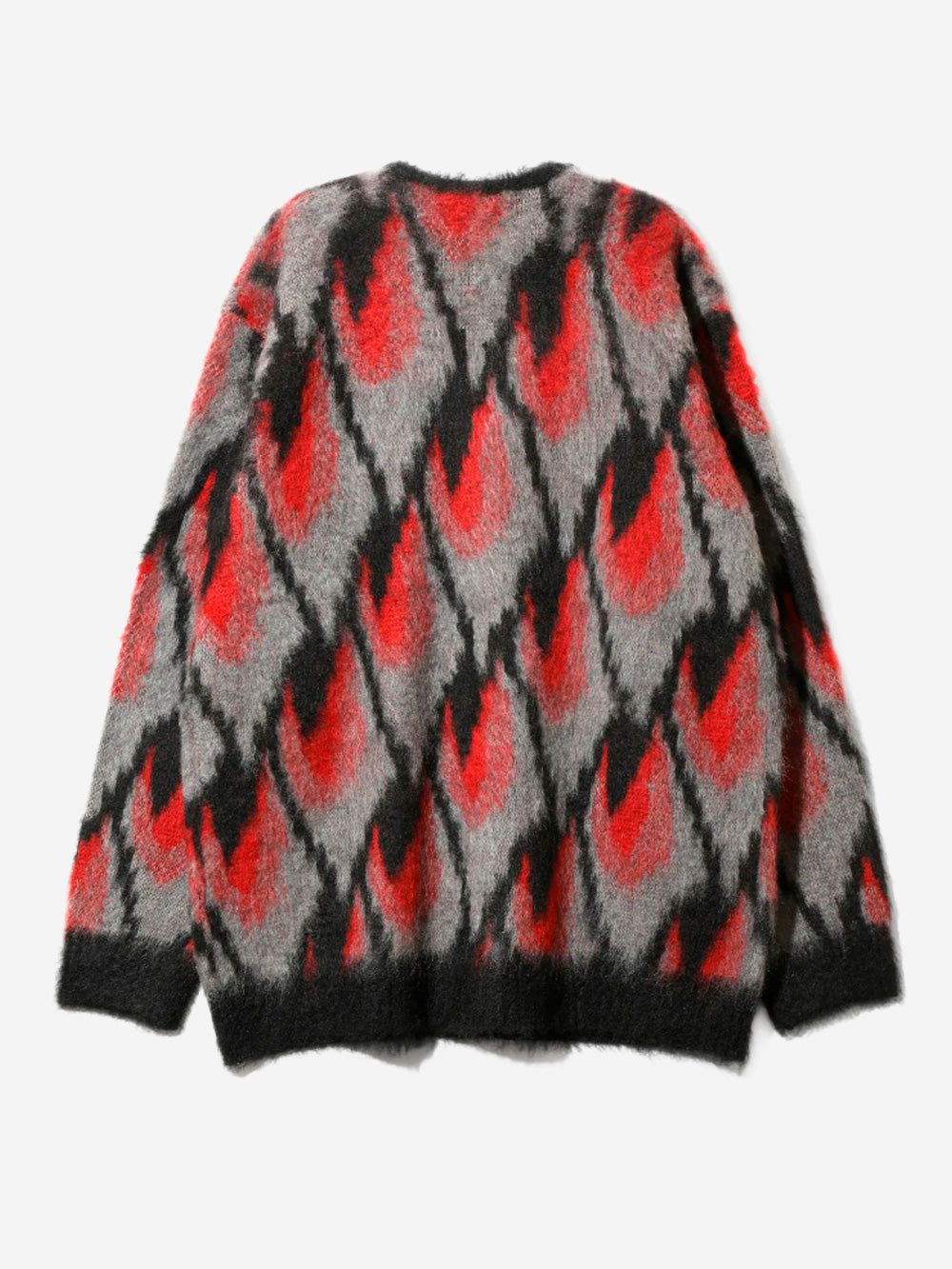 NEEDLES Cardigan in mohair Abstract nero - rosso Nero rosso Urbanstaroma