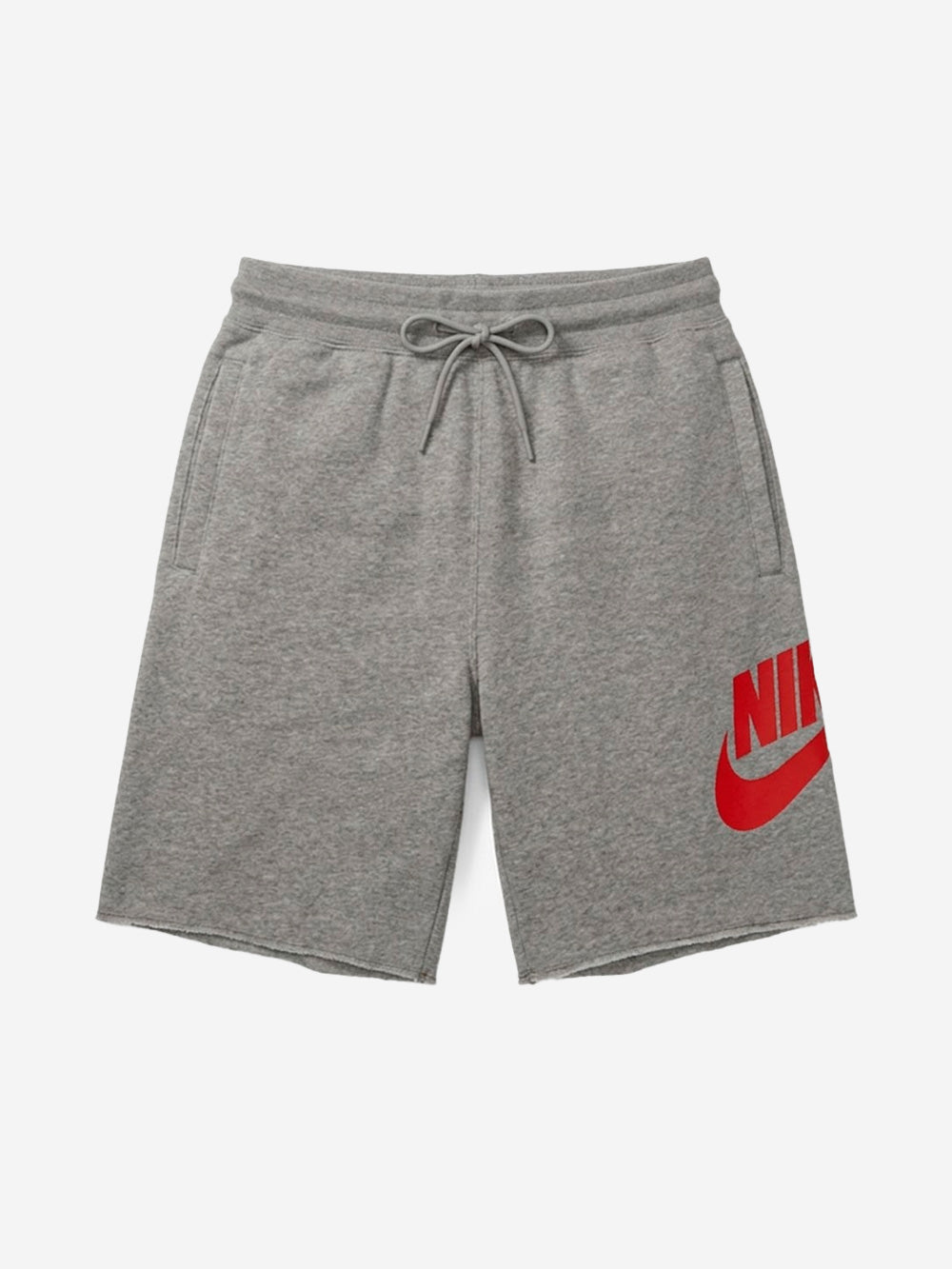 NIKE Shorts grigi in French Terry con Swoosh rosso Grigio melange Urbanstaroma