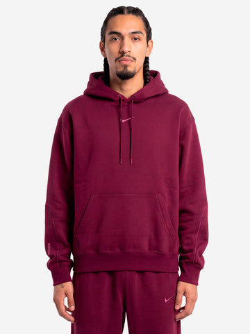 NIKE x Drake NOCTA Felpa bordeaux in fleece con cappuccio Bordeaux