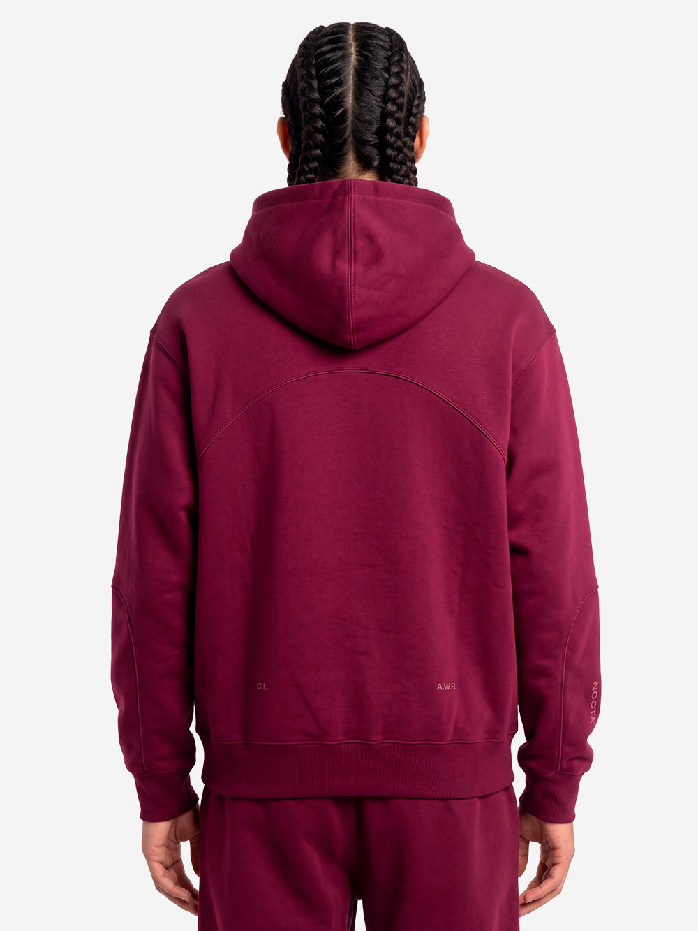 NIKE x Drake NOCTA Felpa bordeaux in fleece con cappuccio Bordeaux Urbanstaroma
