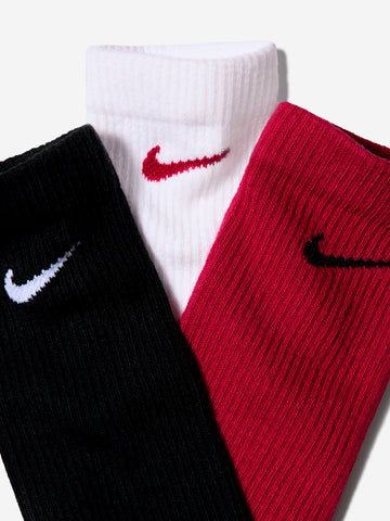 NIKE Calze di media lunghezza Everyday Elevated rosso-nero-bianco Multicolor