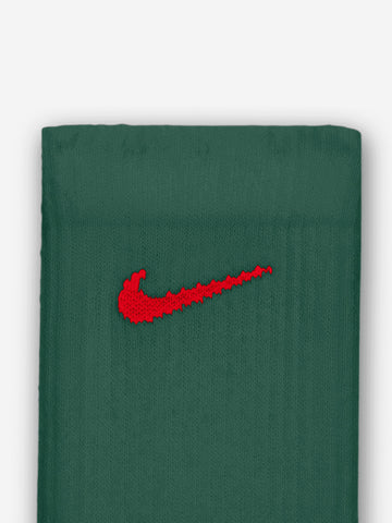 NIKE Calze di media lunghezza Everyday Elevated verde-bianco-rosso Multicolor