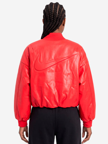 NIKE W Bomber ThermaFit in pelle sintetica rosso Rosso