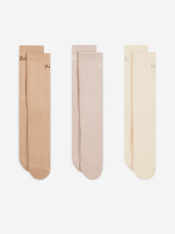 NIKE Calze di media lunghezza Everyday Elevated beige (x3) Multicolor