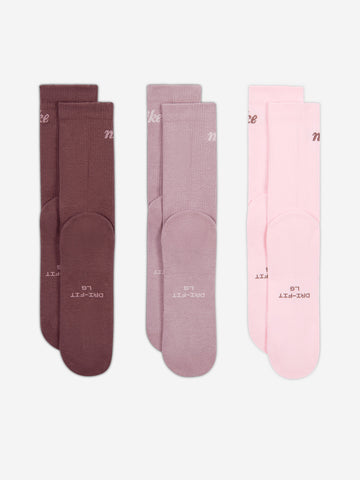 NIKE Calze di media lunghezza Everyday Elevated rosa-lilla-burgundy Multicolor