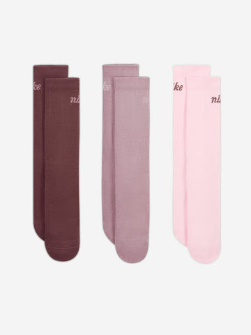 NIKE Calze di media lunghezza Everyday Elevated rosa-lilla-burgundy Multicolor