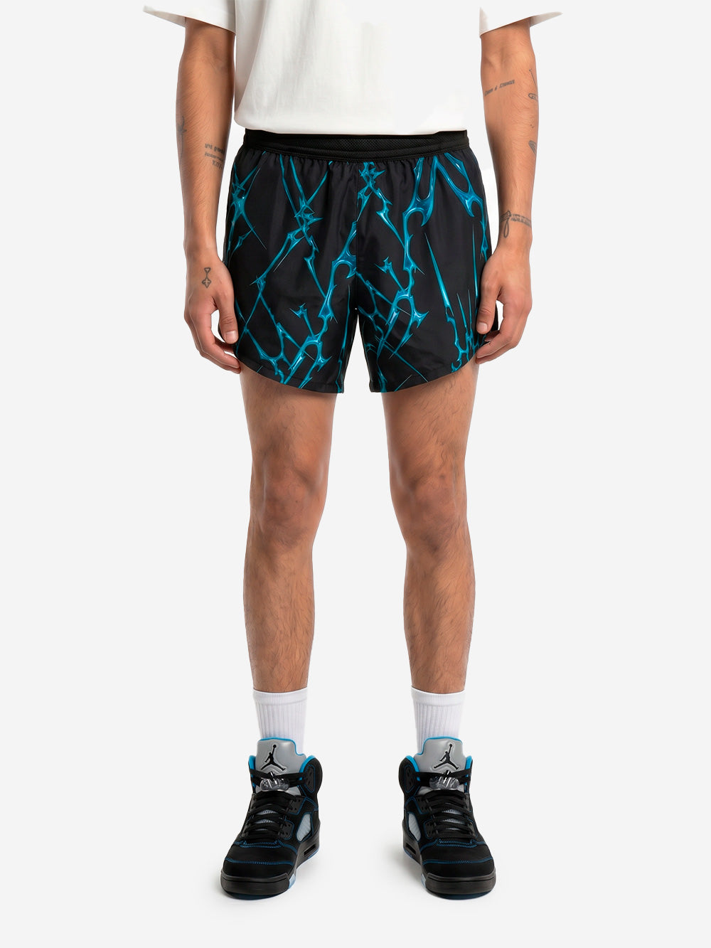 NIKE Shorts da running con slip interno 5 cm Dri-FIT Nero celeste Urbanstaroma