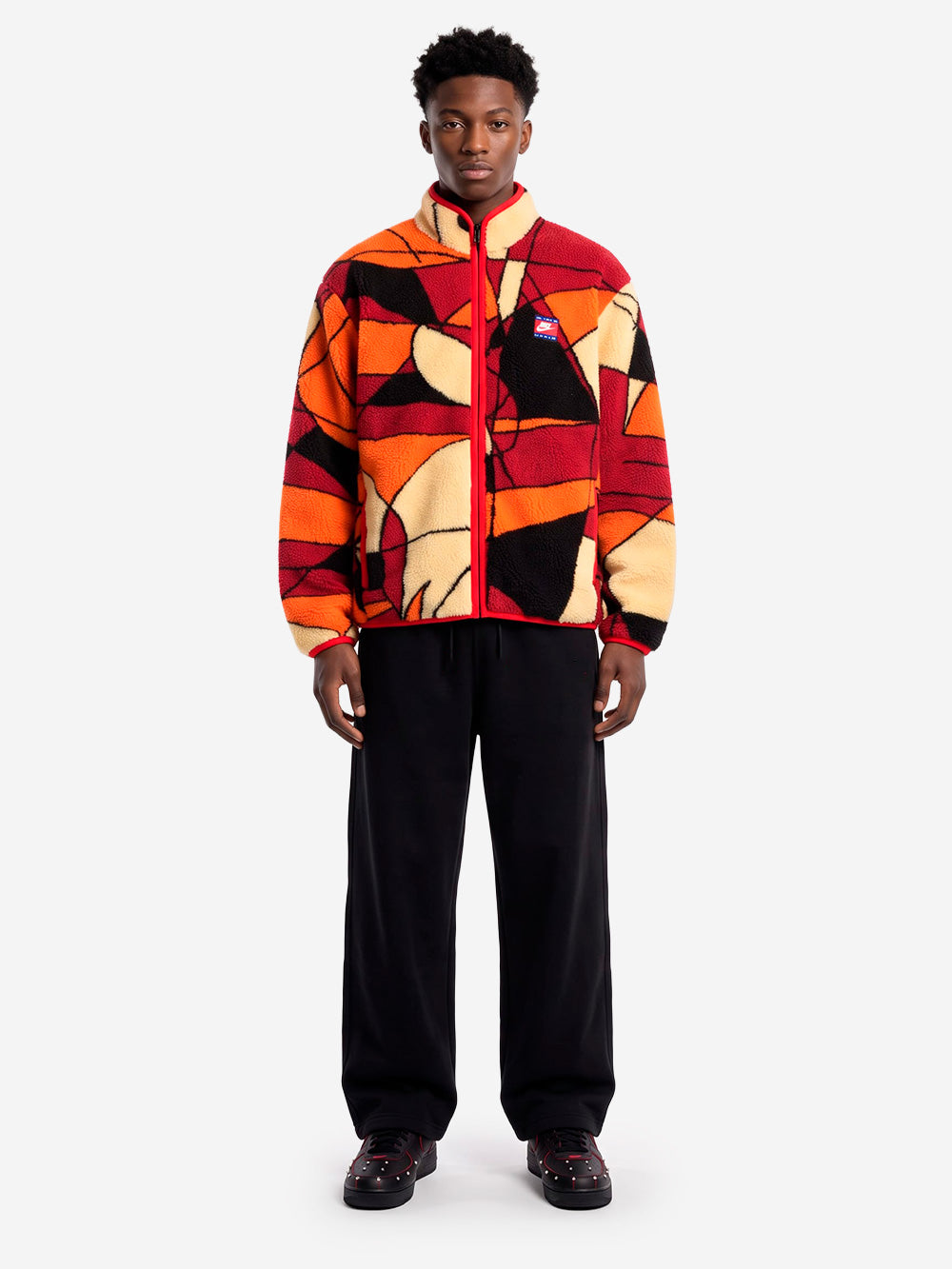 NIKE Club Winter giacca in pile con grafica Rosso Urbanstaroma