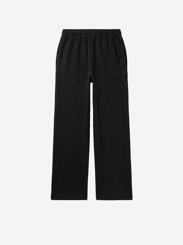 Pantalones negros Studio fleece con bajo abierto
