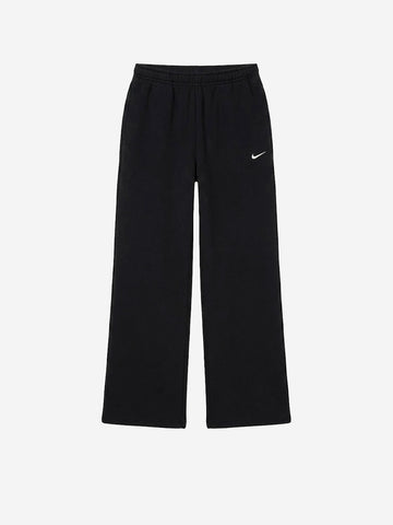 Pantalones negros Studio fleece con bajo abierto