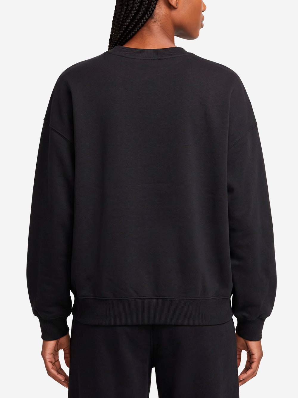 NIKE W Studio Fleece Felpa nera girocollo Nero Urbanstaroma
