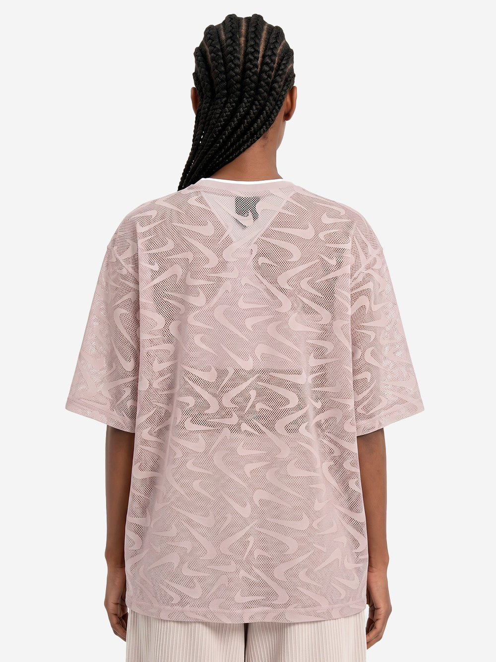 NIKE Maglia oversize in mesh a trama aperta con grafica Panna Urbanstaroma