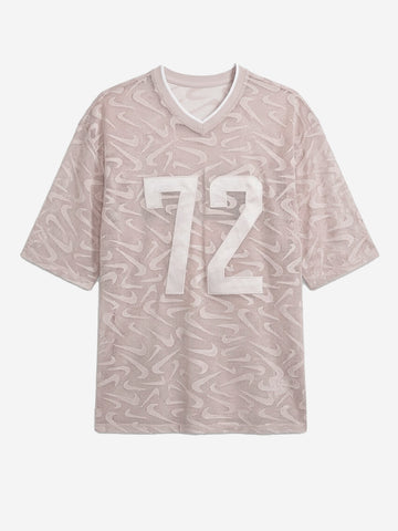NIKE Maglia oversize in mesh a trama aperta con grafica Panna