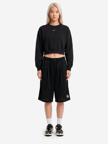 NIKE Felpa girocollo Studio fleece nera Nero