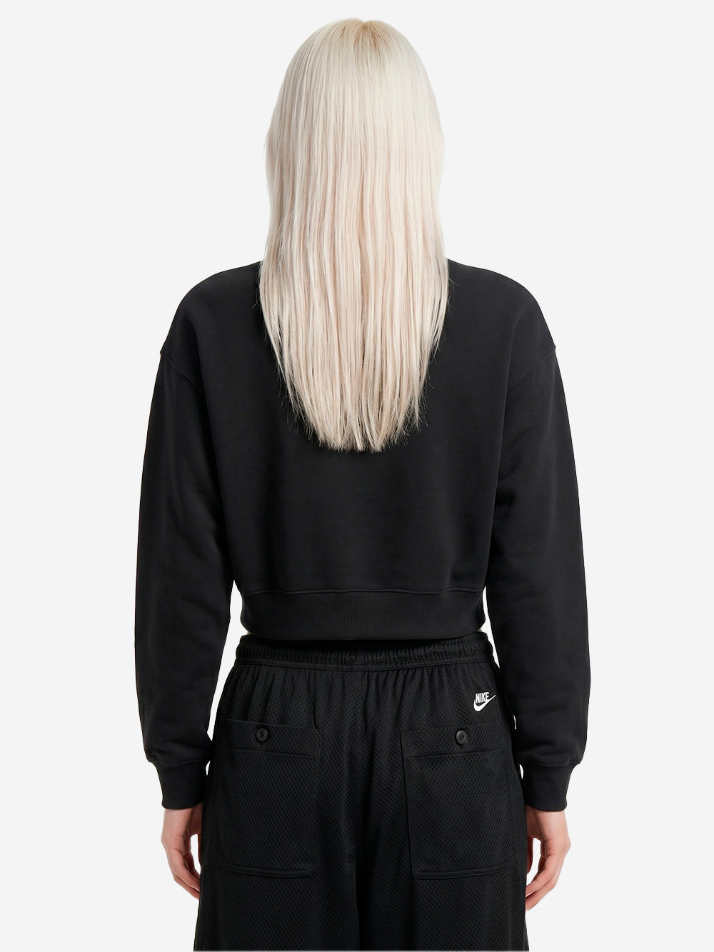 NIKE Felpa girocollo Studio fleece nera Nero Urbanstaroma