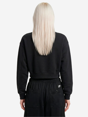 NIKE Felpa girocollo Studio fleece nera Nero