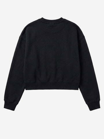 NIKE Felpa girocollo Studio fleece nera Nero