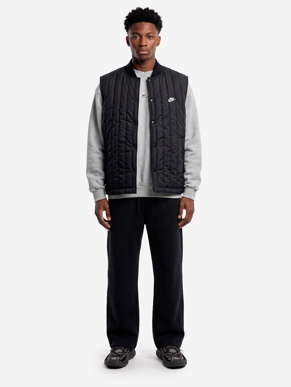 NIKE Gilet Club trapuntato nero Nero Urbanstaroma