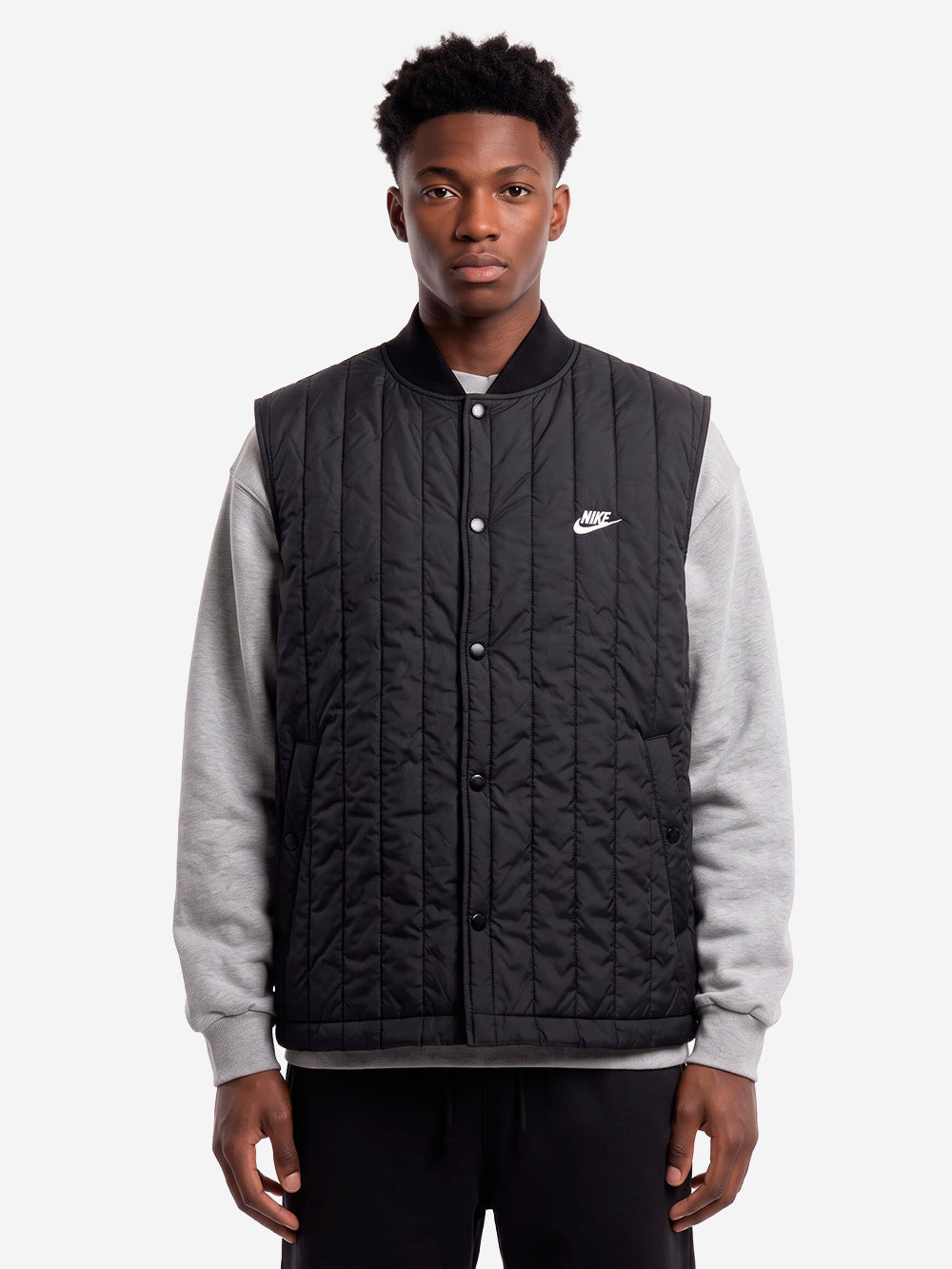 NIKE Gilet Club trapuntato nero Nero Urbanstaroma