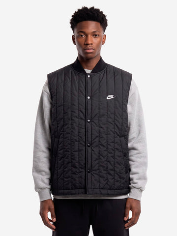 NIKE Gilet Club trapuntato nero Nero