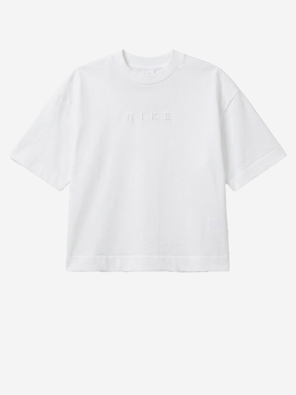 NIKE T-shirt bianca boxy fit cropped con logo lettering Bianco Urbanstaroma