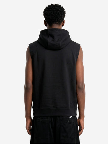 NIKE Felpa con cappuccio in fleece senza maniche NAC Dri-FIT Nero