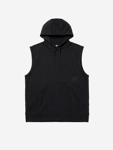 NIKE Felpa con cappuccio in fleece senza maniche NAC Dri-FIT Nero