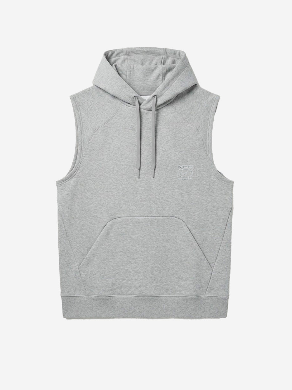 NIKE Felpa grigia con cappuccio in fleece senza maniche NAC Dri-FIT Grigio melange Urbanstaroma