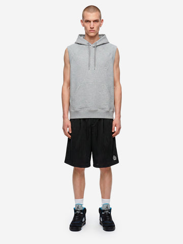 NIKE Felpa grigia con cappuccio in fleece senza maniche NAC Dri-FIT Grigio melange