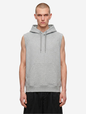 NIKE Felpa grigia con cappuccio in fleece senza maniche NAC Dri-FIT Grigio melange
