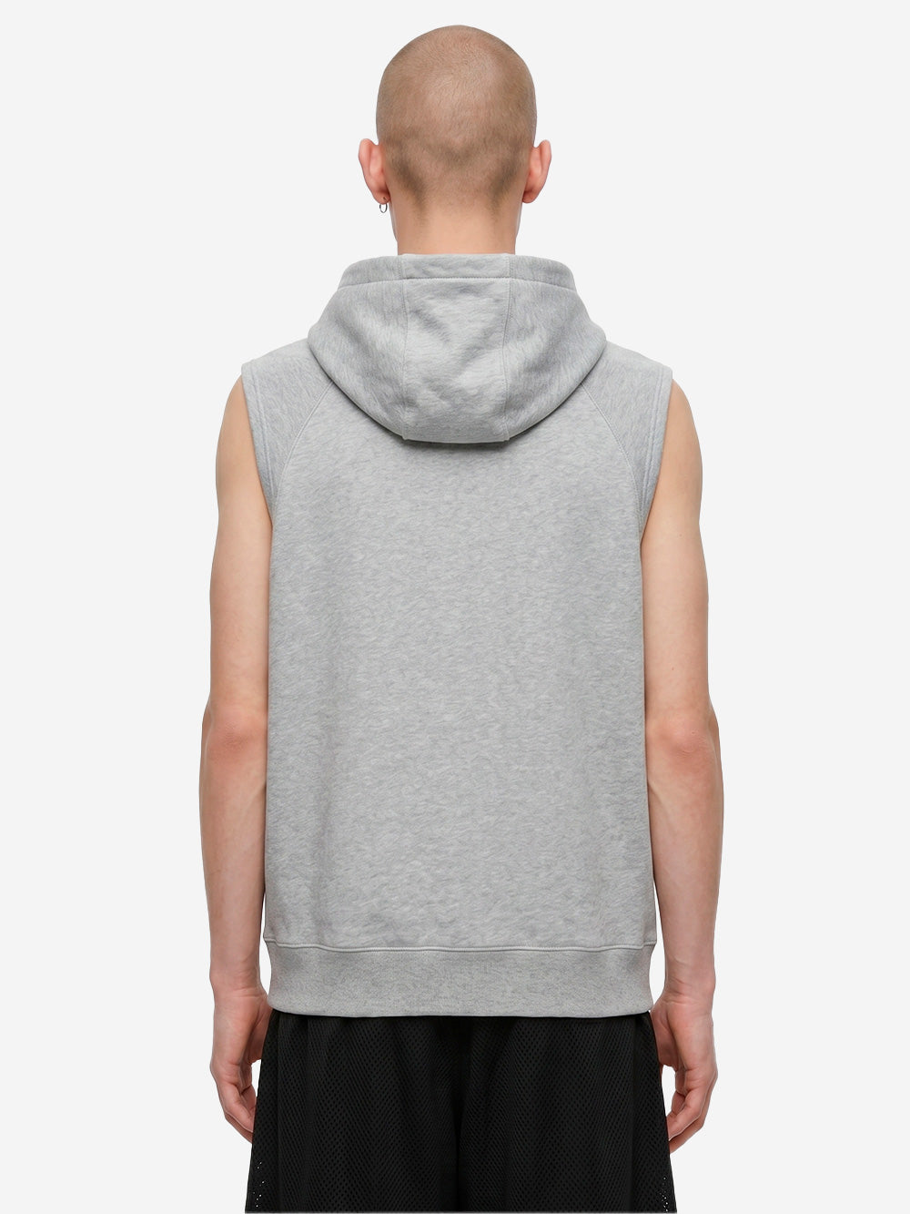 NIKE Felpa grigia con cappuccio in fleece senza maniche NAC Dri-FIT Grigio melange Urbanstaroma