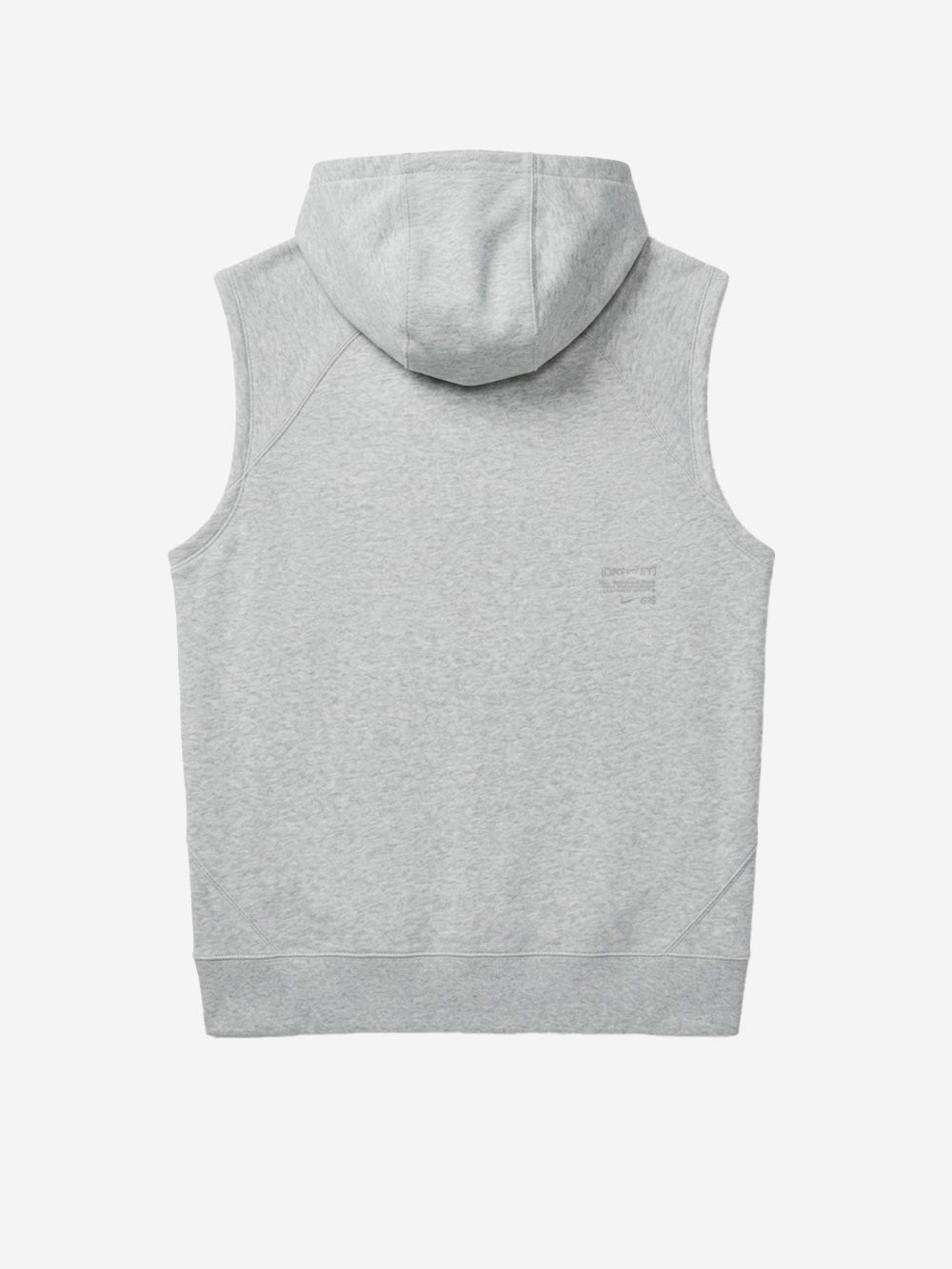 NIKE Felpa grigia con cappuccio in fleece senza maniche NAC Dri-FIT Grigio melange Urbanstaroma