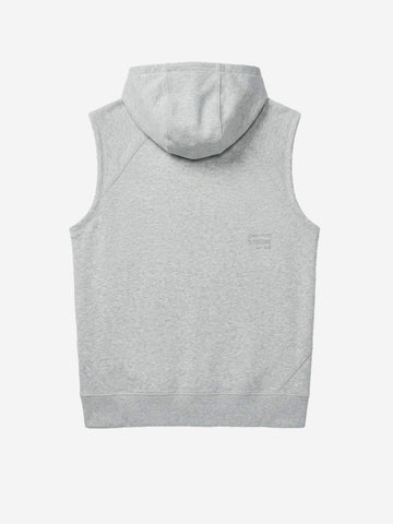 NIKE Felpa grigia con cappuccio in fleece senza maniche NAC Dri-FIT Grigio melange