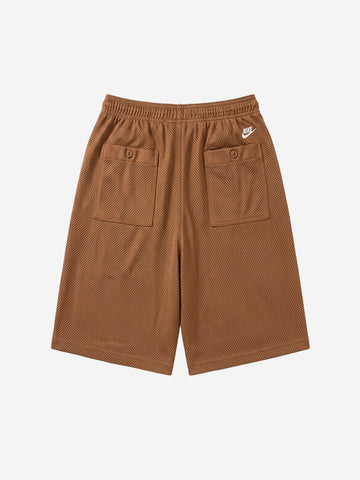 NIKE Shorts Club in mesh marrone Biscotto