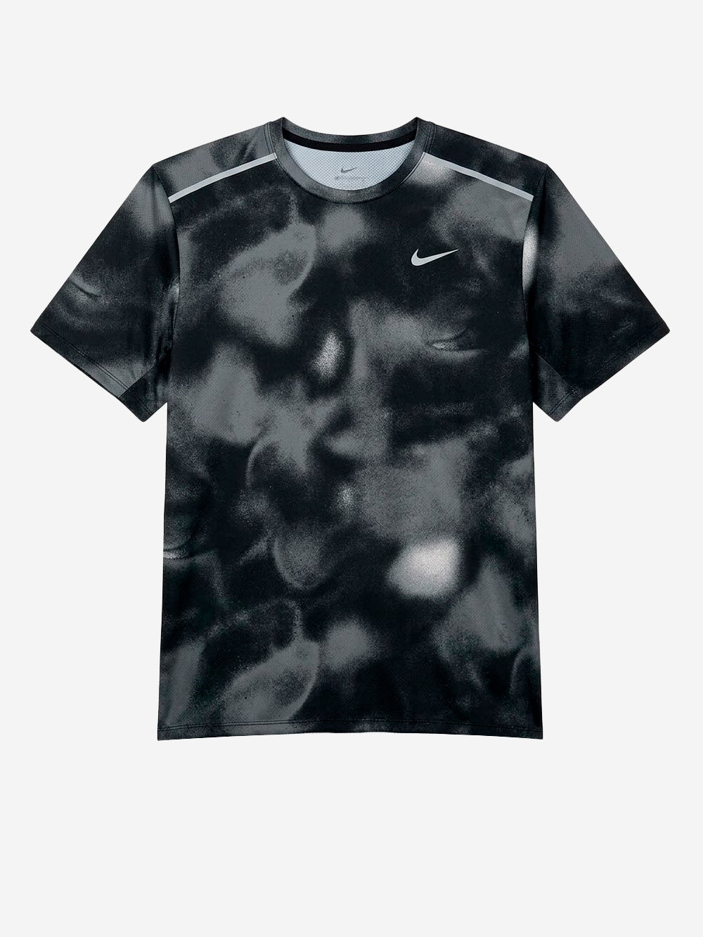 NIKE T-shirt nera a manica corta da running Dri-FIT UV Nero Urbanstaroma