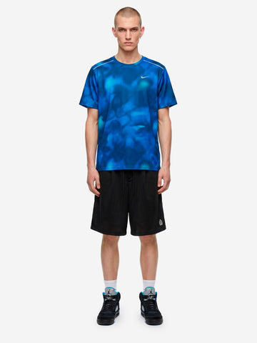 NIKE T-shirt blu a manica corta da running Dri-FIT UV Blu