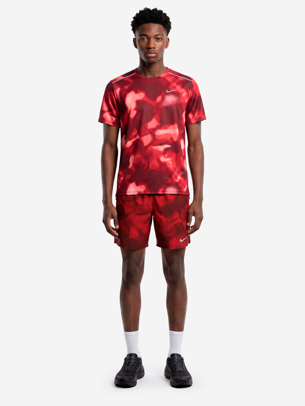 NIKE Shorts rossi da running Dri-FIT con slip foderati Rosso Urbanstaroma