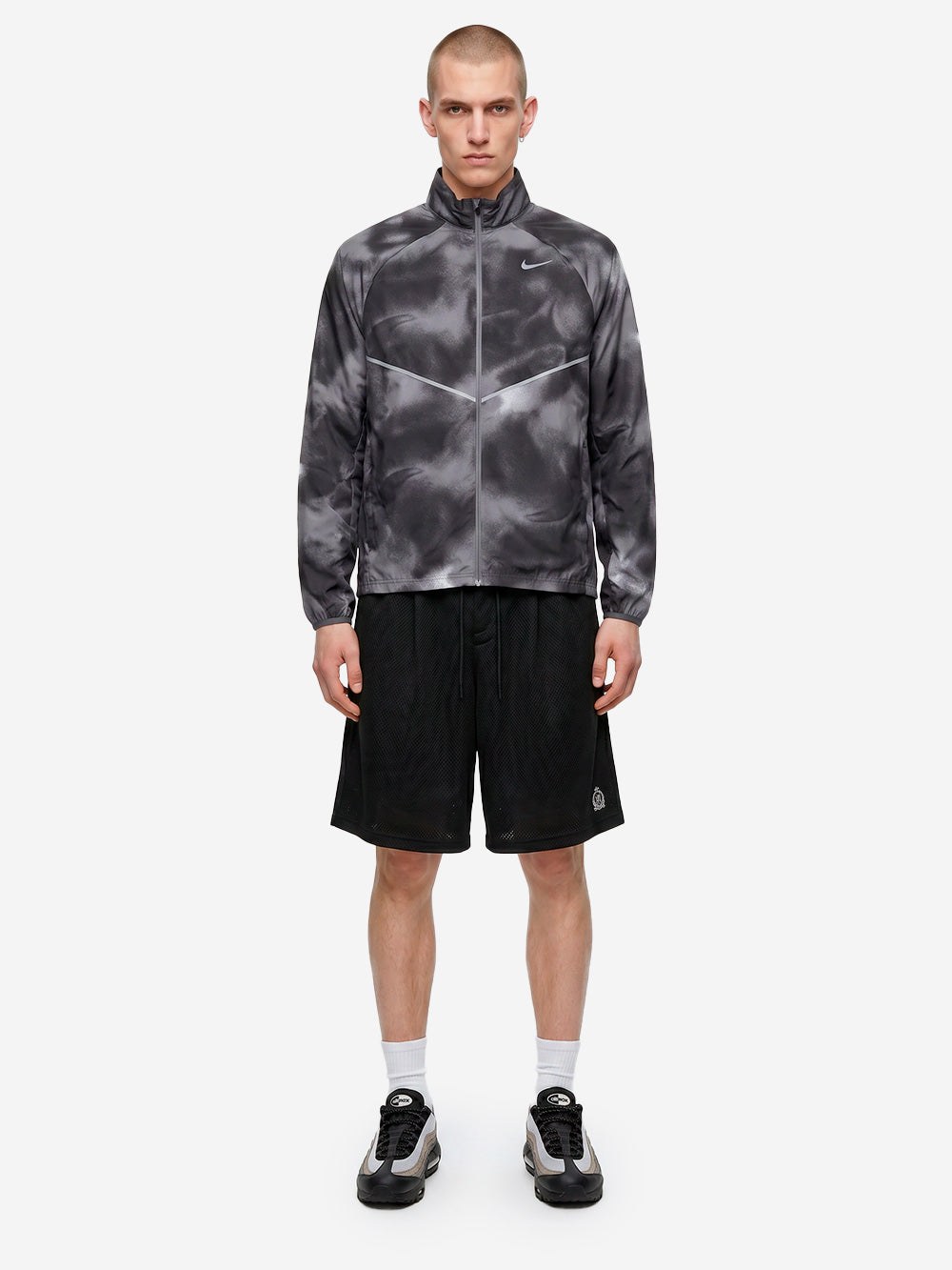 NIKE Giacca running nera e grigia 'Miler' Grigio nero Urbanstaroma