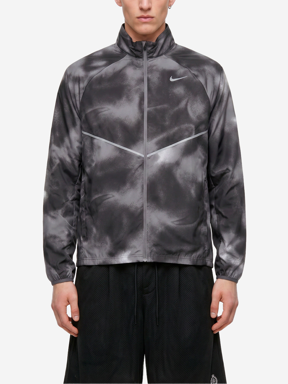 NIKE Giacca running nera e grigia 'Miler' Grigio nero Urbanstaroma