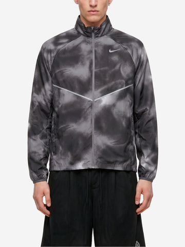 NIKE Giacca running nera e grigia 'Miler' Grigio nero