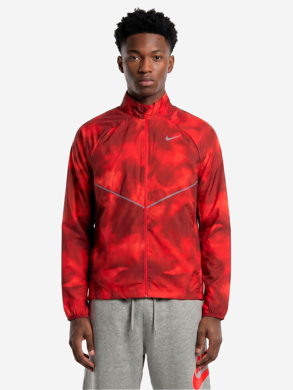 NIKE Giacca running rossa 'Miler' Rosso Urbanstaroma
