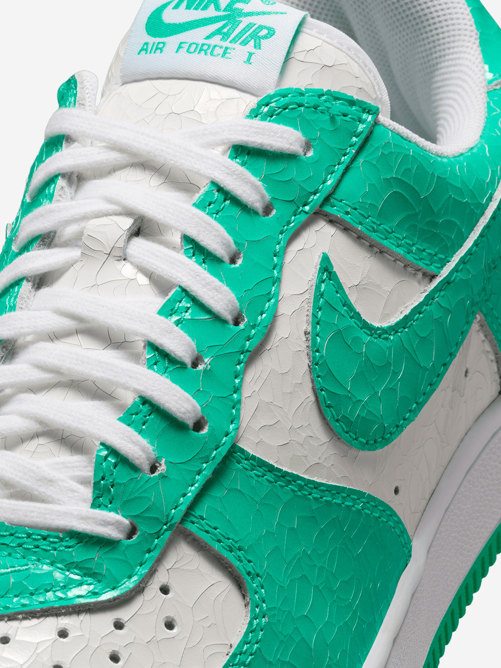 NIKE Air Force 1 Cracked Leather 'Menta White' Verde acqua Urbanstaroma