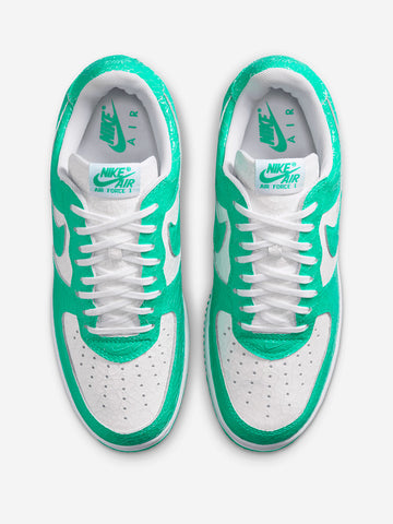 NIKE Air Force 1 Cracked Leather 'Menta White' Verde acqua