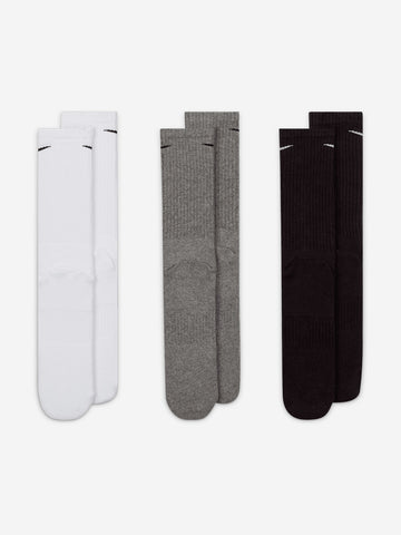 NIKE Calze di media lunghezza Everyday Cushion nero- grigio -bianco Multicolor