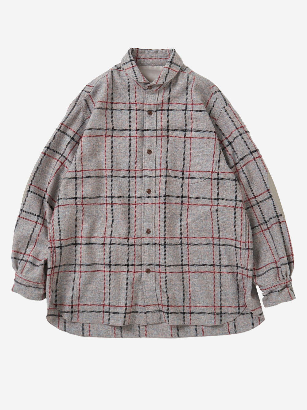 NORBIT Camicia a quadri in misto lana Grigio Urbanstaroma
