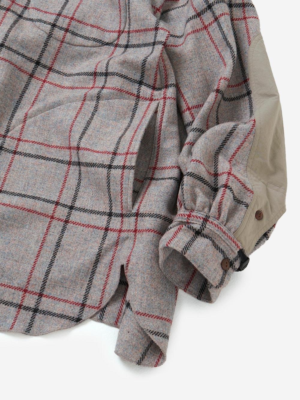 NORBIT Camicia a quadri in misto lana Grigio Urbanstaroma