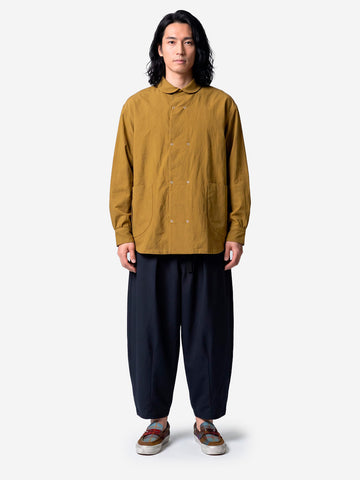 NORBIT Camicia doppiopetto in misto cotone ocra Ocra