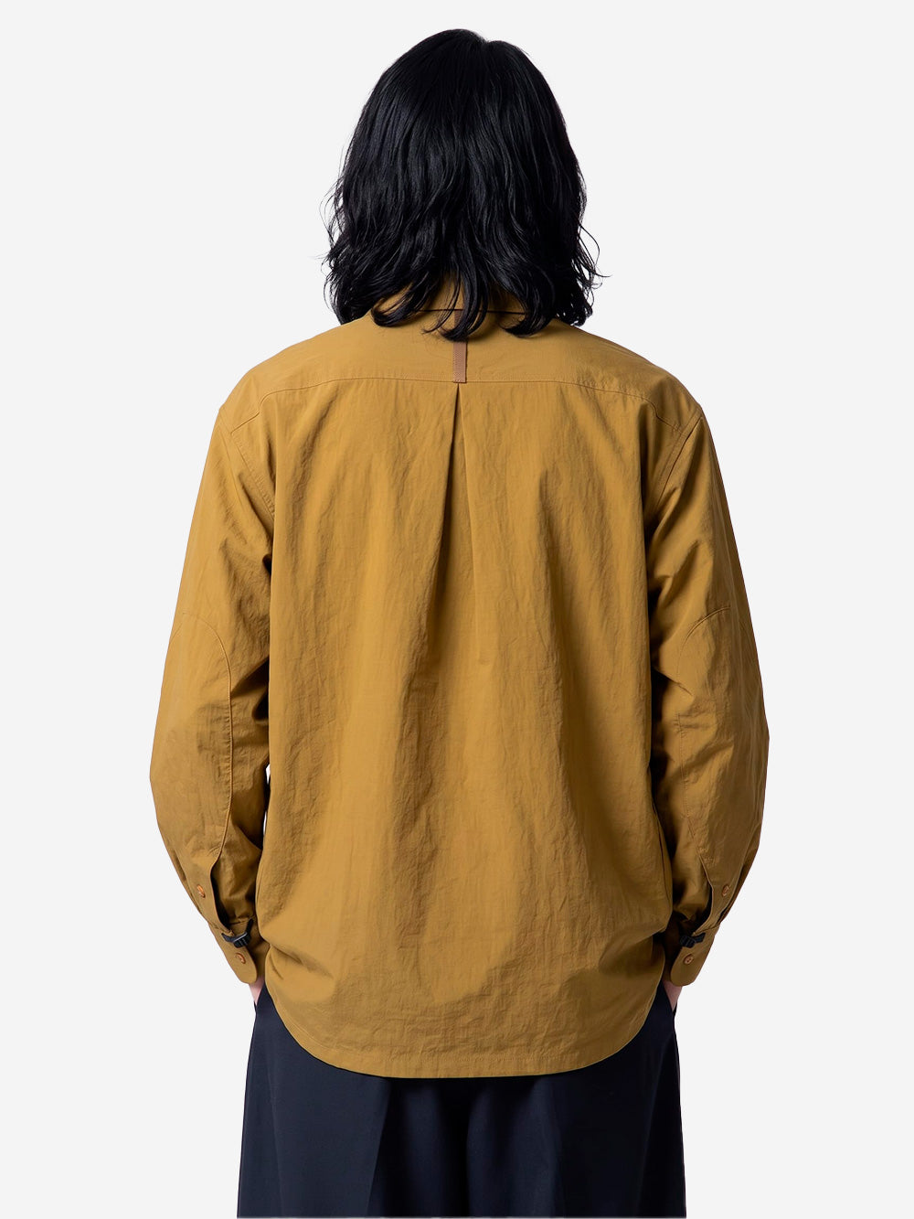 NORBIT Camicia doppiopetto in misto cotone ocra Ocra Urbanstaroma