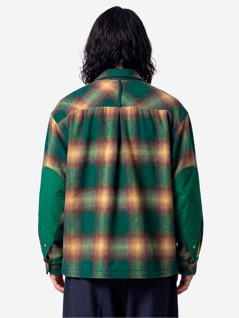 NORBIT Camicia a quadri in misto lana Verde Urbanstaroma