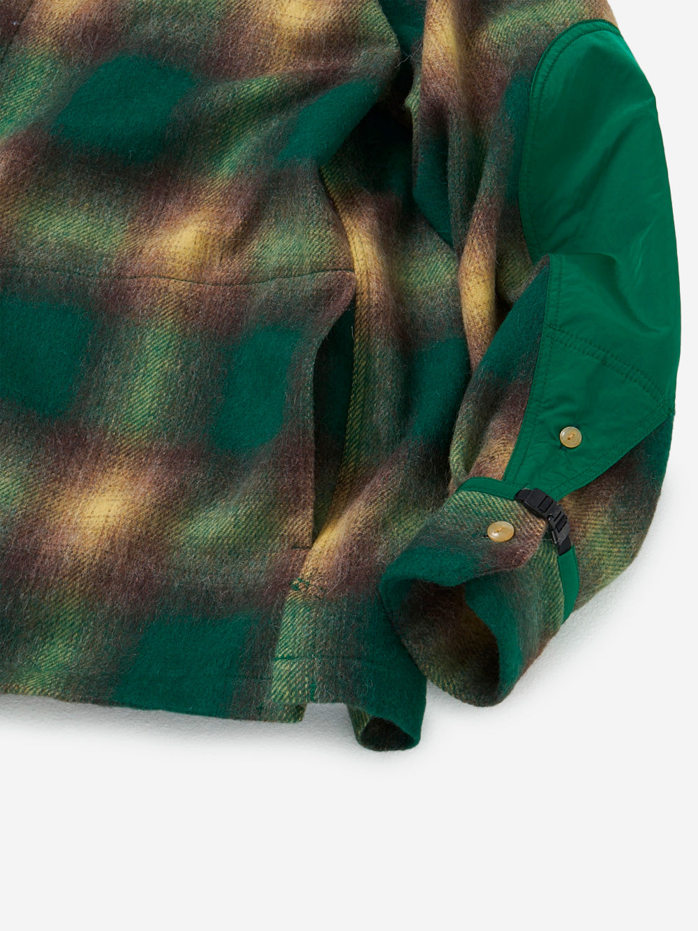 NORBIT Camicia a quadri in misto lana Verde Urbanstaroma